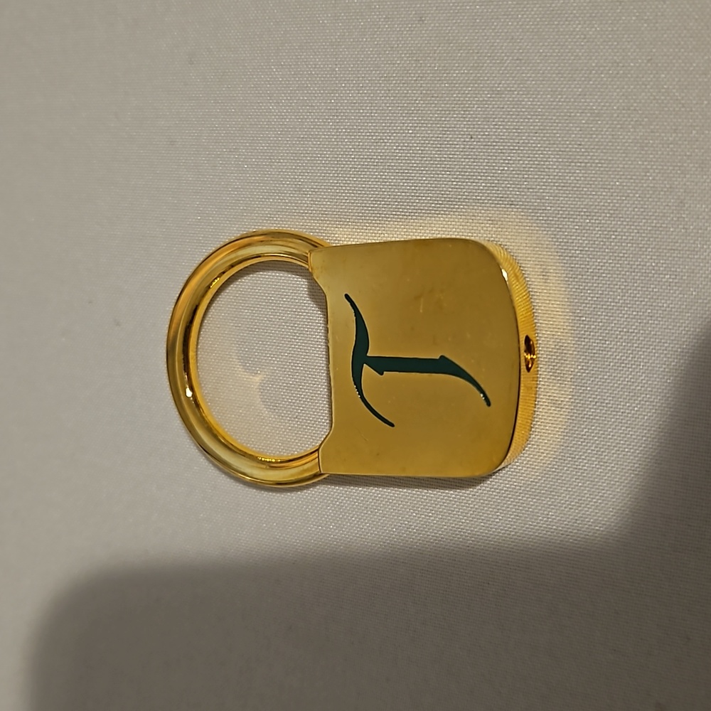 Vintage Goldtone T keychain